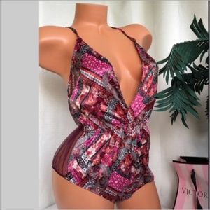Victoria's Secret Paisley Mesh & Silk Teddy